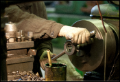 Turning Lathe in the Workshop